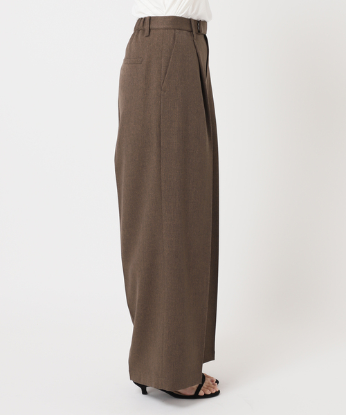 JOURNAL STANDARD relume（ジャーナルスタンダード　レリューム）の「ツイーディーツイルタックワイドパンツ（スラックス・レディース・ベージュ/ブラウン・36/38）」の19枚目の写真