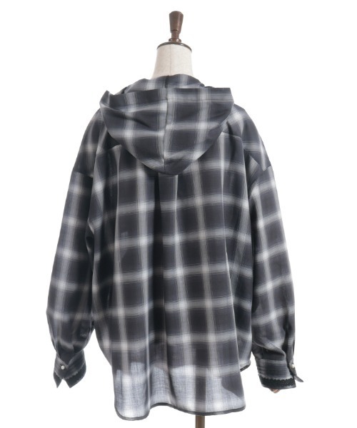axes femme（アクシーズファム）の「フード付きチェックシャツ（シャツ/ブラウス・レディース・ブラック/ベージュ/ネイビー・FREE）」の17枚目の写真