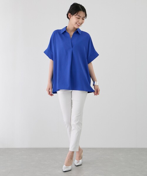 Jayro(ジャイロ)の「スキッパーシャツ(シャツ/ブラウス・レディース・ブラック/レッド/オレンジ/ブルー/マスタード/ホワイト系その他/ブルー系その他4・FREE)」の21枚目の写真