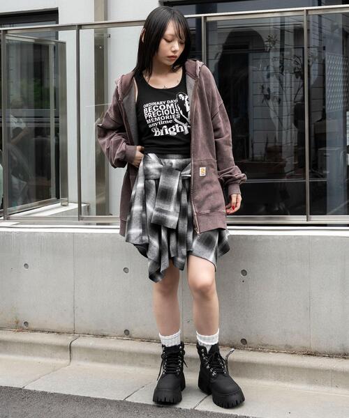 WEGO(ウィゴー)の「WEGO/ワーカーズジップパーカー(パーカー・レディース・ブラウン/スミクロ・FREE)」の21枚目の写真