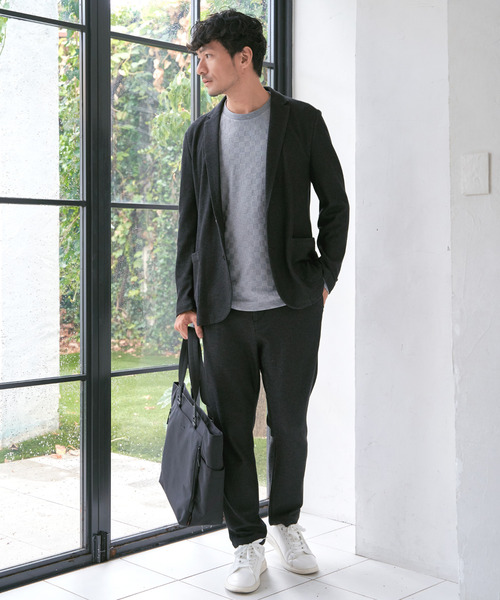 IKKA LOUNGE（イッカラウンジ）の「【セットアップ対応】GOKU楽ワークハニカムデニムパンツ（デニムパンツ・メンズ・ブラック/ネイビー・XL/L/M/S）」の6枚目の写真