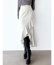 ラッフル切替マーメイドスカート