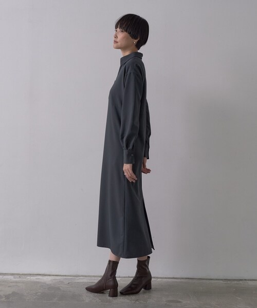 GALLEST（ギャレスト）の「フロントジップワンピース（ワンピース・レディース・こしょう色系/チャコールグレー・38）」の5枚目の写真