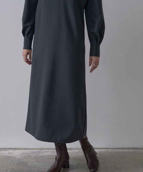 GALLEST（ギャレスト）の「フロントジップワンピース（ワンピース・レディース・こしょう色系/チャコールグレー・38）」の8枚目の写真