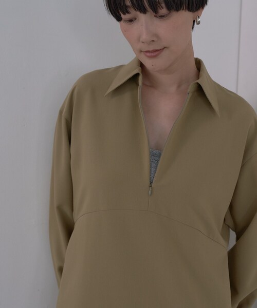 GALLEST（ギャレスト）の「フロントジップワンピース（ワンピース・レディース・こしょう色系/チャコールグレー・38）」の14枚目の写真