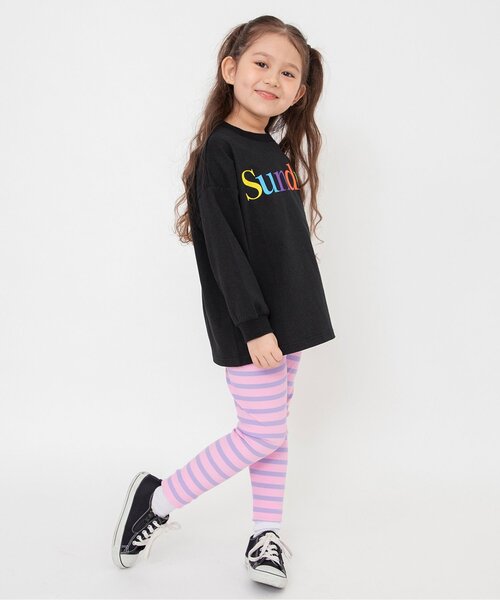 BREEZE（ブリーズ）の「【WEB限定/ジュニア対応】イロイロロゴ長袖Tシャツ（Tシャツ/カットソー・キッズ・ピンク/イエロー/チャコール/ブラック/グリーン/レッド/オフホワイト/サックスブルー・120/110/100/150/140/130/90）」の22枚目の写真