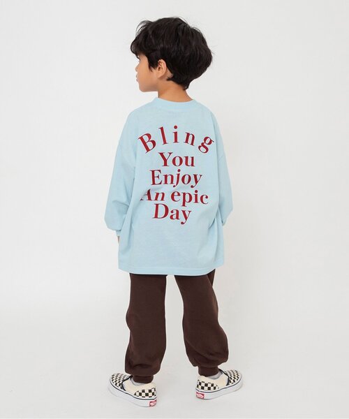 BREEZE（ブリーズ）の「【WEB限定/ジュニア対応】イロイロロゴ長袖Tシャツ（Tシャツ/カットソー・キッズ・ピンク/イエロー/チャコール/ブラック/グリーン/レッド/オフホワイト/サックスブルー・120/110/100/150/140/130/90）」の17枚目の写真