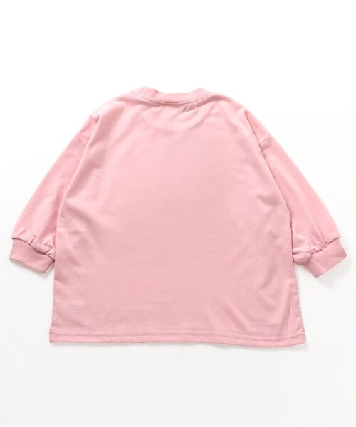 BREEZE（ブリーズ）の「【WEB限定/ジュニア対応】イロイロロゴ長袖Tシャツ（Tシャツ/カットソー・キッズ・ピンク/イエロー/チャコール/ブラック/グリーン/レッド/オフホワイト/サックスブルー・120/110/100/150/140/130/90）」の11枚目の写真