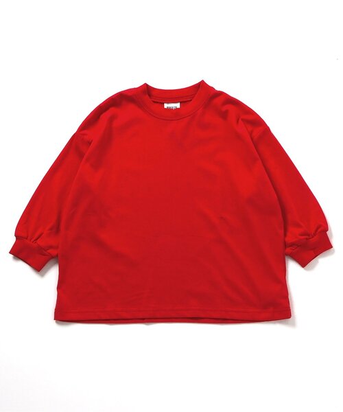 BREEZE（ブリーズ）の「【WEB限定/ジュニア対応】イロイロロゴ長袖Tシャツ（Tシャツ/カットソー・キッズ・ピンク/イエロー/チャコール/ブラック/グリーン/レッド/オフホワイト/サックスブルー・120/110/100/150/140/130/90）」の13枚目の写真