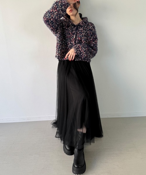 junoah(ジュノア)の「つぶつぶミックスカラー襟付きニットカーディガン(カーディガン/ボレロ・レディース・アイボリー/チャコール/ネイビー・MEDIUM/LARGE)」の10枚目の写真