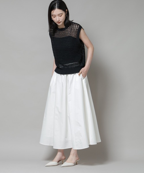 NANO universe(ナノユニバース)の「【撥水加工】ギャザーボリュームスカート(スカート・レディース・ブラック/ブルーグレー/オフホワイト・FREE)」の14枚目の写真