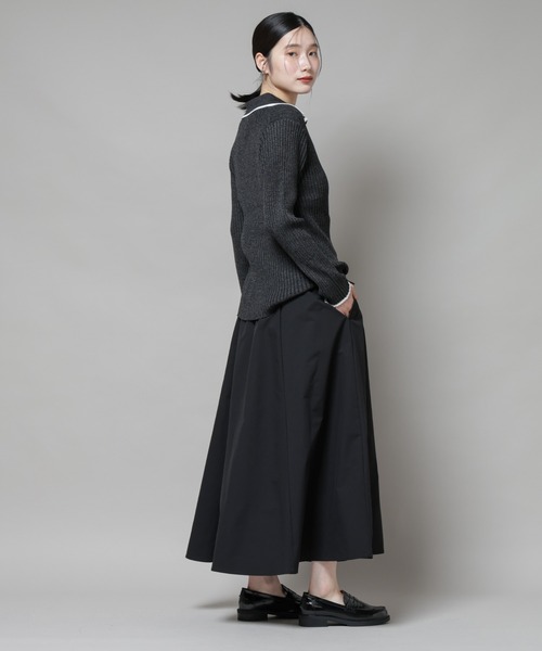 NANO universe(ナノユニバース)の「【撥水加工】ギャザーボリュームスカート(スカート・レディース・ブラック/ブルーグレー/オフホワイト・FREE)」の7枚目の写真