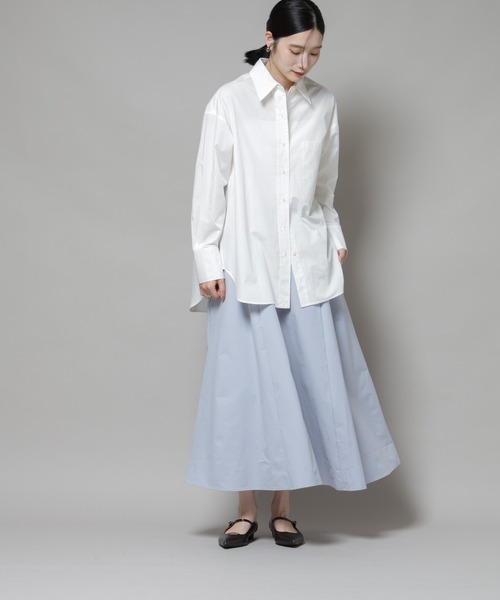 NANO universe(ナノユニバース)の「【撥水加工】ギャザーボリュームスカート(スカート・レディース・ブラック/ブルーグレー/オフホワイト・FREE)」の19枚目の写真