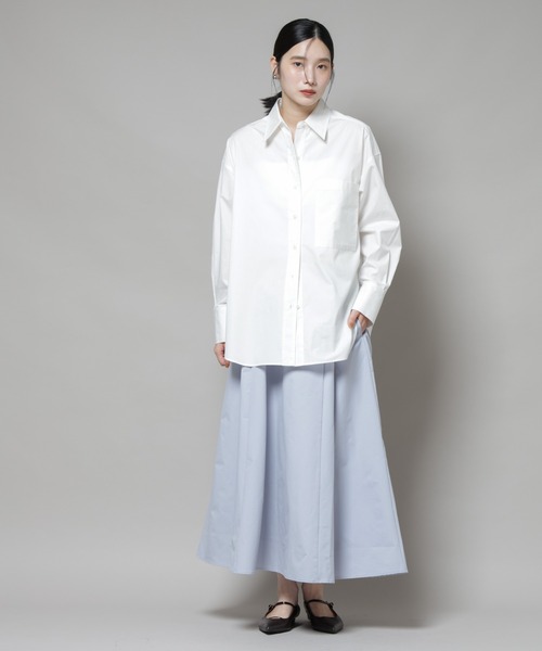 NANO universe(ナノユニバース)の「【撥水加工】ギャザーボリュームスカート(スカート・レディース・ブラック/ブルーグレー/オフホワイト・FREE)」の20枚目の写真