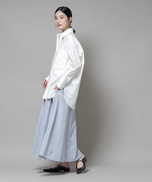 NANO universe(ナノユニバース)の「【撥水加工】ギャザーボリュームスカート(スカート・レディース・ブラック/ブルーグレー/オフホワイト・FREE)」の22枚目の写真