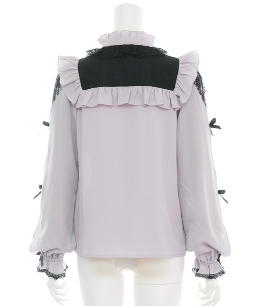 Secret Honey（シークレットハニー）の「袖スリットレースヨークブラウス（シャツ/ブラウス・レディース・オフホワイト/グレー/ブラック・MEDIUM）」の15枚目の写真