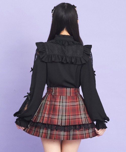 Secret Honey（シークレットハニー）の「袖スリットレースヨークブラウス（シャツ/ブラウス・レディース・オフホワイト/グレー/ブラック・MEDIUM）」の11枚目の写真