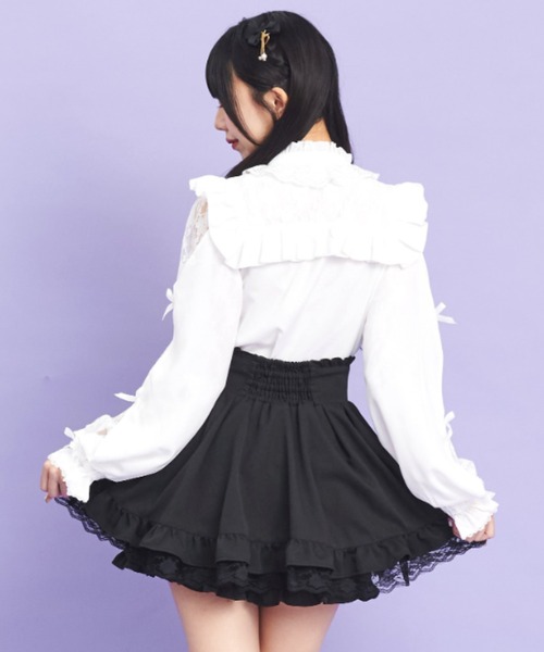 Secret Honey（シークレットハニー）の「袖スリットレースヨークブラウス（シャツ/ブラウス・レディース・オフホワイト/グレー/ブラック・MEDIUM）」の6枚目の写真