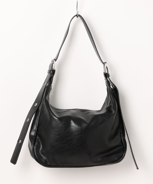 apres jour mignon(アプレジュールミニョン)の「【apresjour mignon×ARIAZ】バックルショルダーバッグ(ショルダーバッグ・レディース・ブラック/ダークブラウン・ONESIZE)」の3枚目の写真