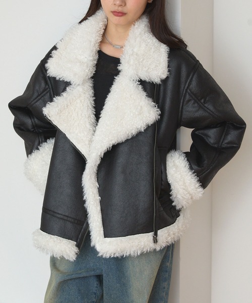 BRUNO MAGLI ブルーノマリ✳︎本革ムートンコート 美品 8045cb99c7b2f47c3421d49452b48e
