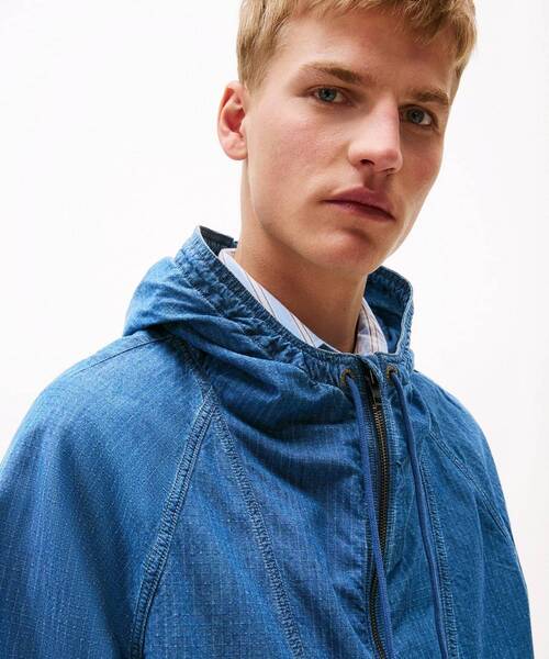 tommy jeans(トミー ジーンズ)の「ジップアップリップストップジャケット(ブルゾン・メンズ・インディゴブルー・MEDIUM/SMALL/LARGE/X-LARGE)」の2枚目の写真