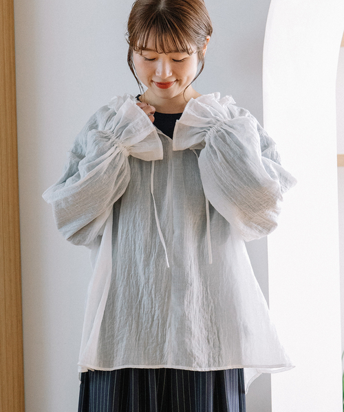 ダブルフリルカラーブラウス（シャツ/ブラウス）｜POU DOU DOU