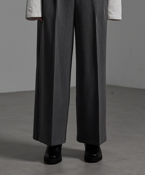 CIYOT（シヨウト）の「【CIYOT-シヨウト-】TRストレッチ センタープレス 2タック ワイドストレートスラックスパンツ（スラックス・メンズ・ブラック系/グレー系/グレー/ブラック/アイボリー・S/L/M）」の6枚目の写真