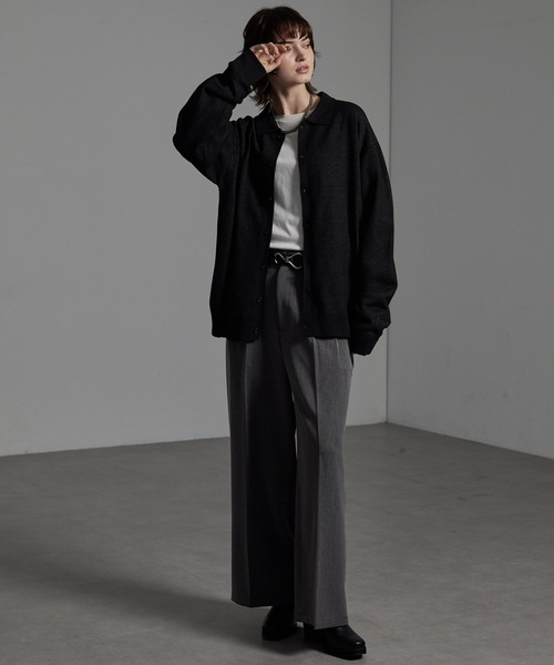 CIYOT（シヨウト）の「【CIYOT-シヨウト-】TRストレッチ センタープレス 2タック ワイドストレートスラックスパンツ（スラックス・メンズ・ブラック系/グレー系/グレー/ブラック/アイボリー・S/L/M）」の7枚目の写真