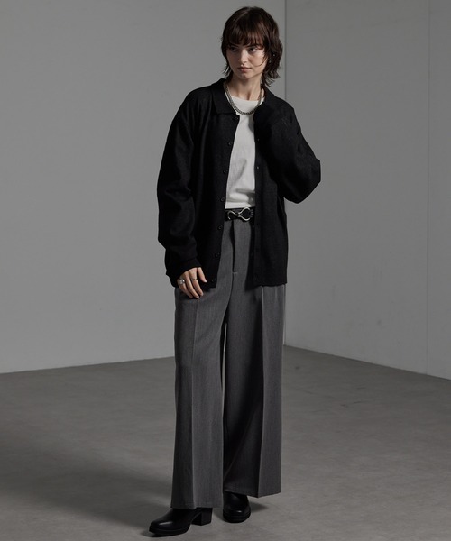 CIYOT（シヨウト）の「【CIYOT-シヨウト-】TRストレッチ センタープレス 2タック ワイドストレートスラックスパンツ（スラックス・メンズ・ブラック系/グレー系/グレー/ブラック/アイボリー・S/L/M）」の12枚目の写真