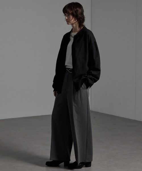 CIYOT（シヨウト）の「【CIYOT-シヨウト-】TRストレッチ センタープレス 2タック ワイドストレートスラックスパンツ（スラックス・メンズ・ブラック系/グレー系/グレー/ブラック/アイボリー・S/L/M）」の13枚目の写真