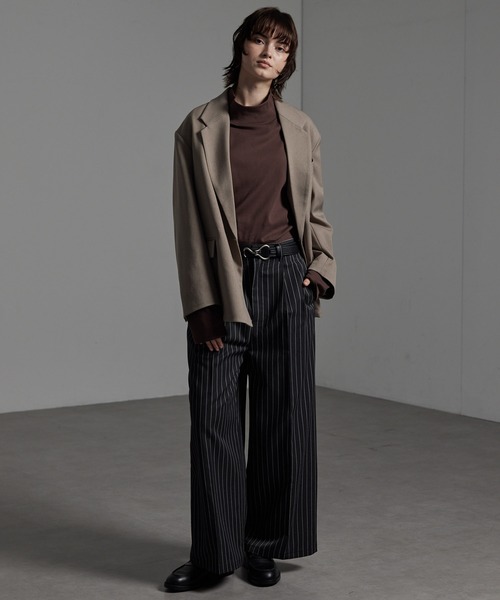 CIYOT（シヨウト）の「【CIYOT-シヨウト-】TRストレッチ センタープレス 2タック ワイドストレートスラックスパンツ（スラックス・メンズ・ブラック系/グレー系/グレー/ブラック/アイボリー・S/L/M）」の16枚目の写真