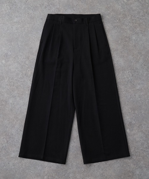 CIYOT(シヨウト)の「【CIYOT】TRストレッチ センタープレス 2タック ワイドストレートスラックスパンツ(スラックス・メンズ・ブラック系/グレー系/グレー/ブラック/アイボリー・S/L/M)」の6枚目の写真