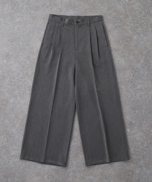 CIYOT(シヨウト)の「【CIYOT】TRストレッチ センタープレス 2タック ワイドストレートスラックスパンツ(スラックス・メンズ・ブラック系/グレー系/グレー/ブラック/アイボリー・S/L/M)」の8枚目の写真