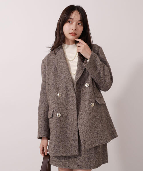 青島心さん着用】ツイードジャケット / 1215250009（テーラード