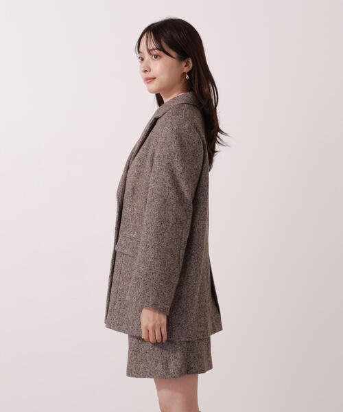 11月購入❗️ 今期新作　新品未使用　マリアプラス　ツイードフリンジボアジャケット 青島心さん着用】ツイードジャケット / 1215250009（テーラード