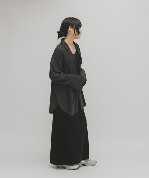 KBF(ケイビーエフ)の「ピーチスキンBIGシャツ(シャツ/ブラウス・レディース・チャコールグレー/アイボリー/グレー系その他・ONE)」の13枚目の写真