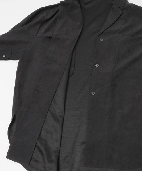 KBF(ケイビーエフ)の「ピーチスキンBIGシャツ(シャツ/ブラウス・レディース・チャコールグレー/アイボリー/グレー系その他・ONE)」の15枚目の写真