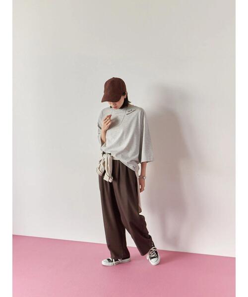 Samansa Mos2 blue（サマンサモスモスブルー）の「チェーン刺繍7分袖プルオーバー（Tシャツ/カットソー・レディース・オフホワイト/グリーン/ネイビー/チャコールグレー/トップグレー・F）」の10枚目の写真