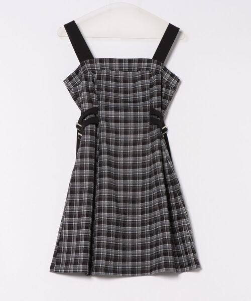 REDYAZEL（レディアゼル）の「チェックショートジャケット×Wベルトワンピースセットアップ（セットアップ・レディース・ブラウン/ネイビー/ブラック・FREE）」の9枚目の写真
