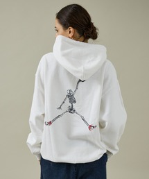 【THRIFTY LOOK /スリフティールック】JUMP SKULL PULL HOODIE/パーカー/裏起毛/ユーズド感/ユニセックス【WEB限定】