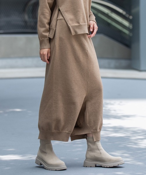 Munich（ミューニック）の「7GG天竺編みニットルーズパンツ（その他パンツ・レディース・チャコールグレー/ブラック/キャメル・FREE）」の5枚目の写真