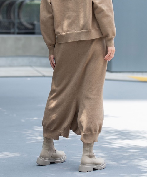 Munich（ミューニック）の「7GG天竺編みニットルーズパンツ（その他パンツ・レディース・チャコールグレー/ブラック/キャメル・FREE）」の6枚目の写真