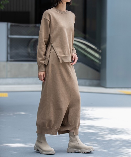 Munich（ミューニック）の「7GG天竺編みニットルーズパンツ（その他パンツ・レディース・チャコールグレー/ブラック/キャメル・FREE）」の8枚目の写真