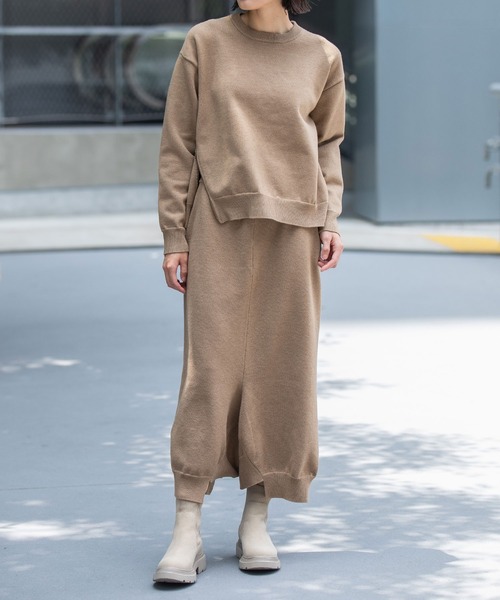 Munich（ミューニック）の「7GG天竺編みニットルーズパンツ（その他パンツ・レディース・チャコールグレー/ブラック/キャメル・FREE）」の9枚目の写真