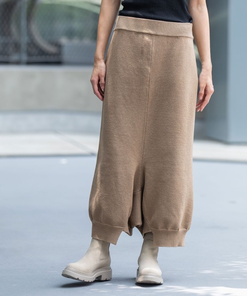 Munich（ミューニック）の「7GG天竺編みニットルーズパンツ（その他パンツ・レディース・チャコールグレー/ブラック/キャメル・FREE）」の10枚目の写真