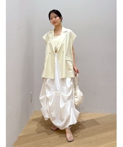 スタイルミキサー　ランダムタッキングスカート　黒　Sサイズ 大人気】ランダムタッキングスカート 春服（スカート