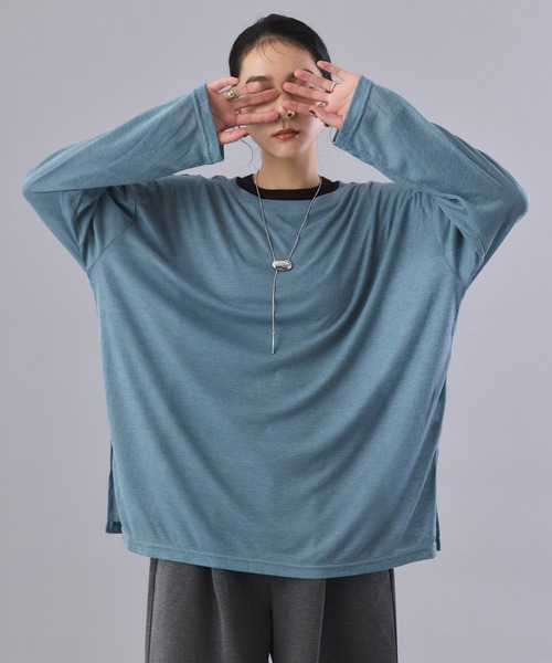 Muscat(マスカット)の「ロングスリーブ ルーズT(Tシャツ/カットソー・レディース・ブラウン/クリーム/ブラック/ブルー・F)」の1枚目の写真