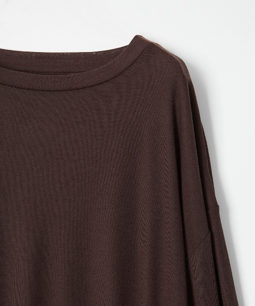 Muscat(マスカット)の「ロングスリーブ ルーズT(Tシャツ/カットソー・レディース・ブラウン/クリーム/ブラック/ブルー・F)」の11枚目の写真