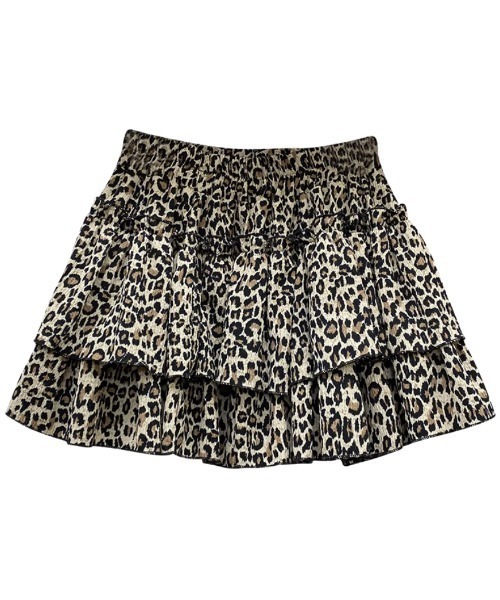 ZIPPER CLUB(ZIPPER CLUB ジッパークラブ)の「leopard tiered mini skirt(スカート・レディース・ブラウン・SMALL/MEDIUM/LARGE)」の8枚目の写真