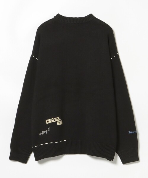 BEAMS HEART（ビームスハート）の「【ユニセックス】Bイニシャル レタード クルーネック ニット（ニット/セーター・メンズ・ブラック/グリーン・MEDIUM/LARGE/SMALL）」の8枚目の写真